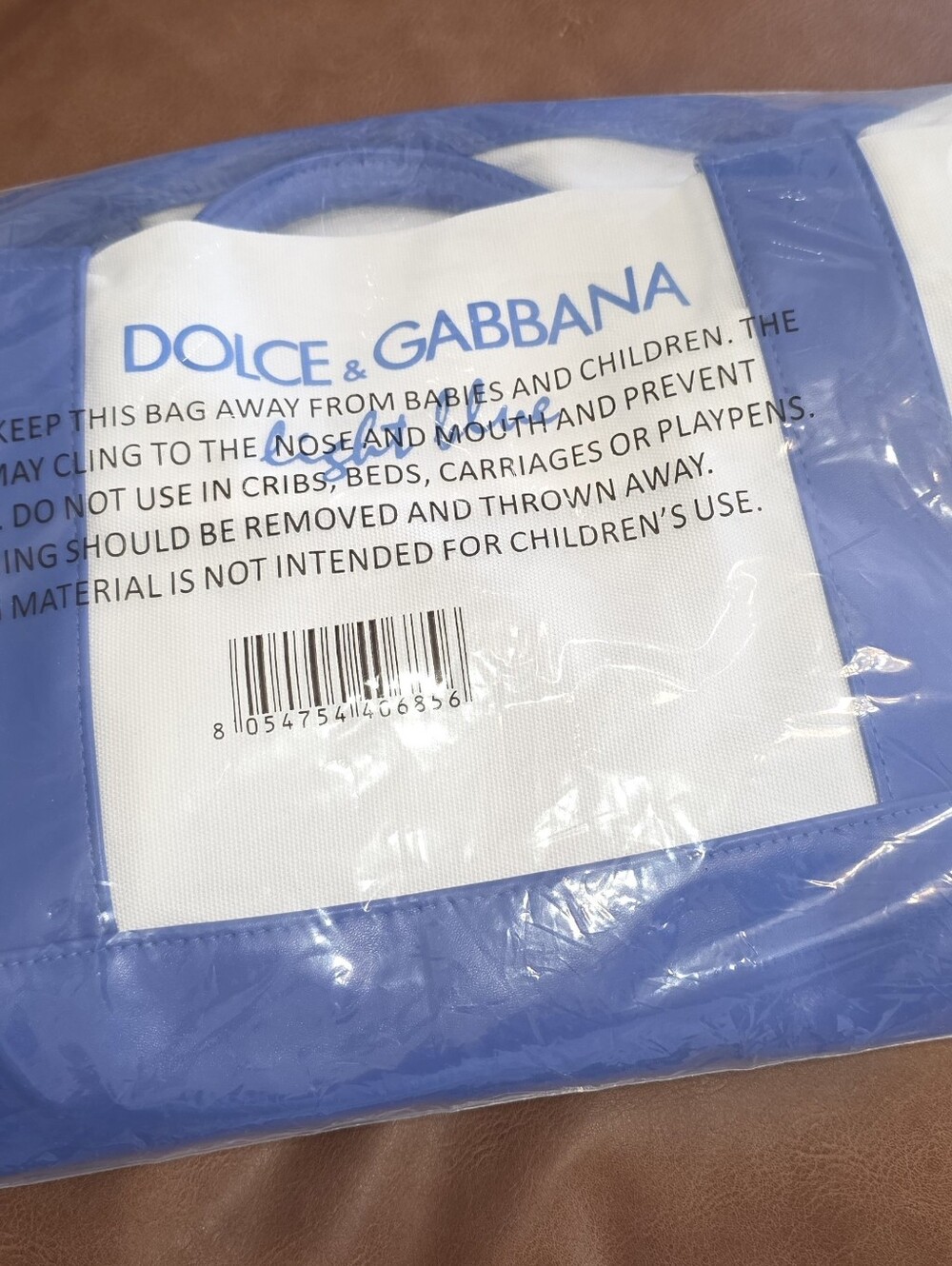 Dolce & Gabbana Light Blue Canvas Tote  (NWT)
